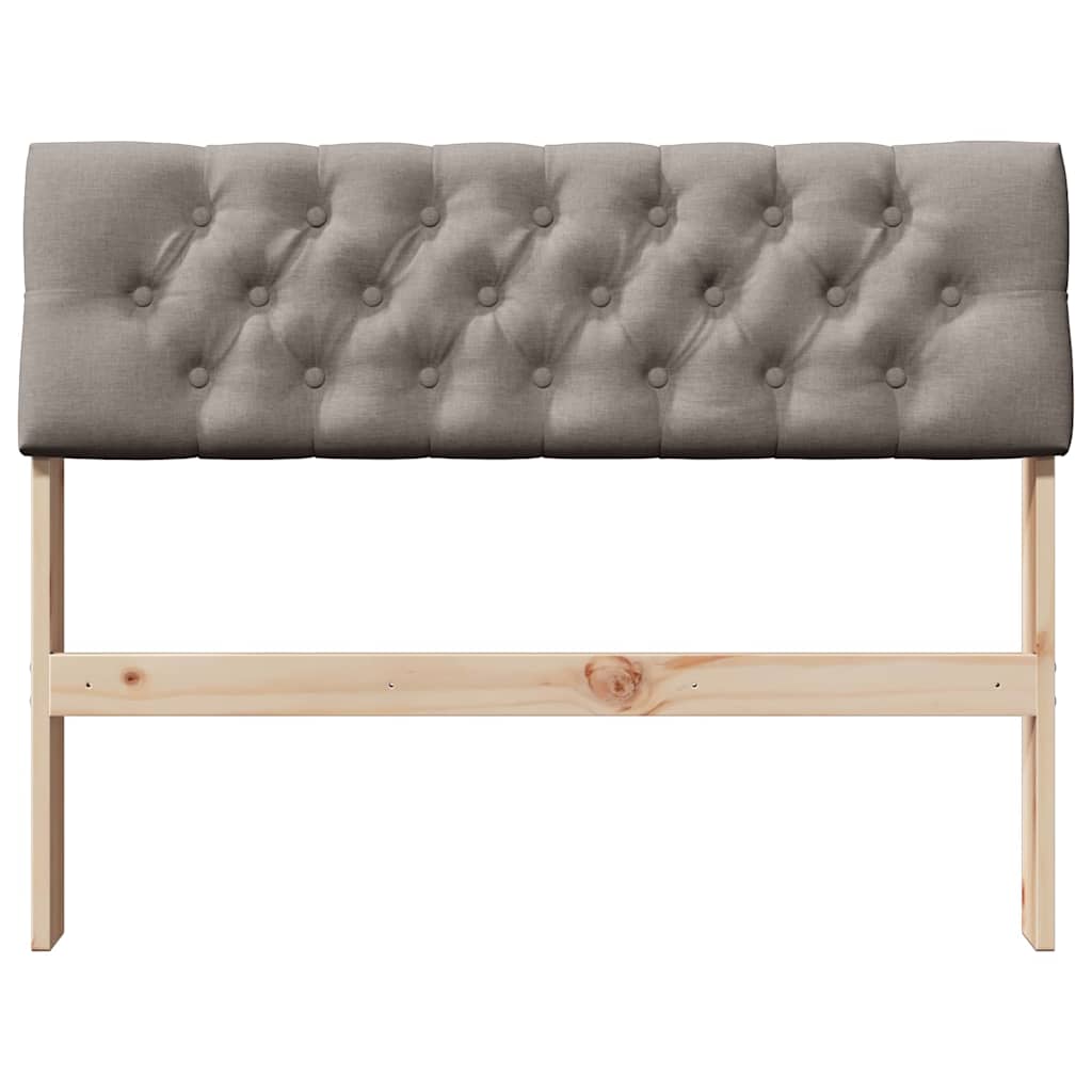 vidaXL Gepolstertes Kopfteil Taupe 100 cm Massives Kiefernholz