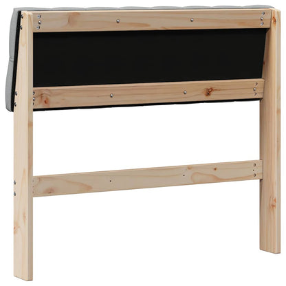 Gepolstertes Kopfteil Hellgrau 90 cm Massives Kiefernholz