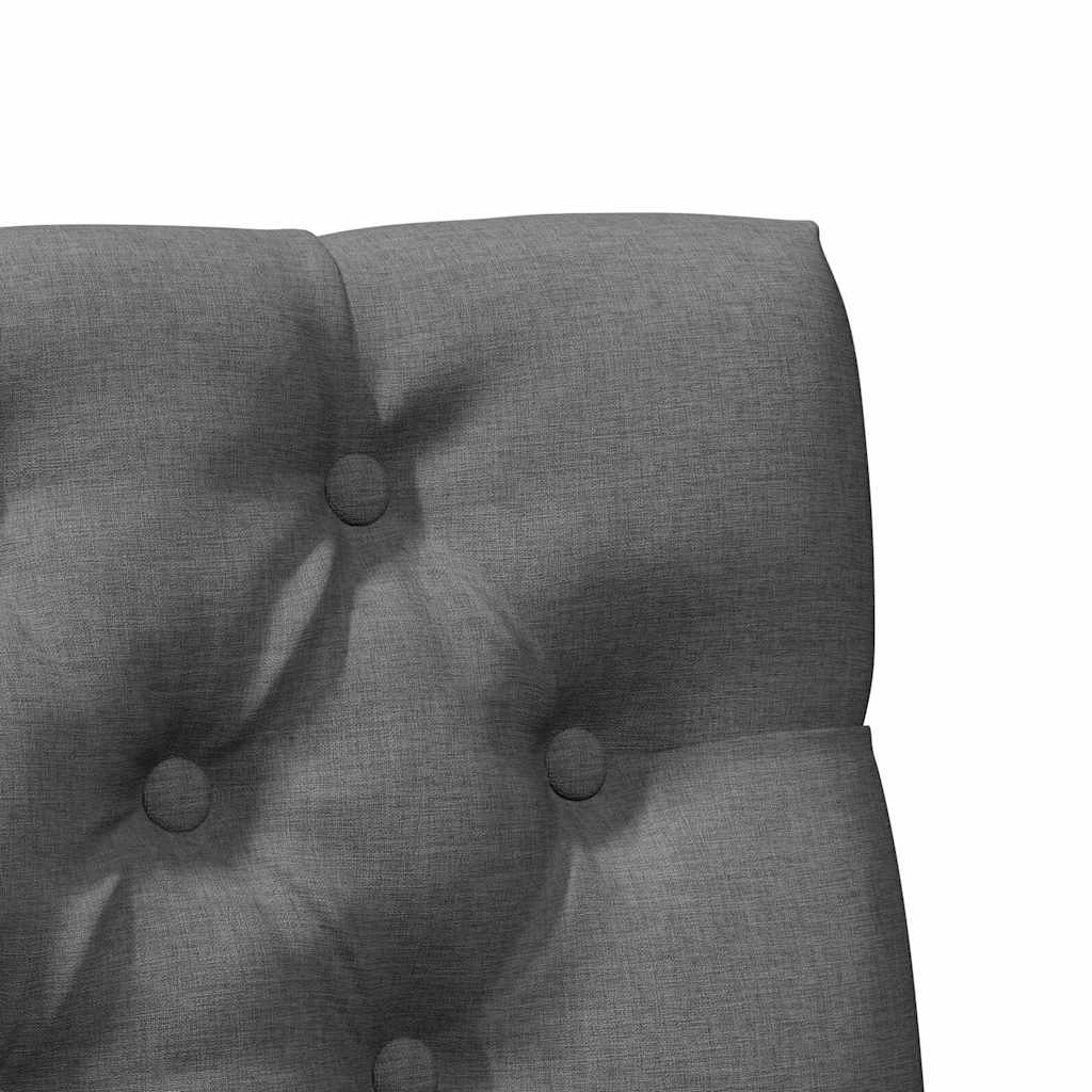 vidaXL Gepolstertes Kopfteil Dunkelgrau 90 cm Massives Kiefernholz
