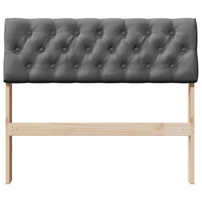 vidaXL Gepolstertes Kopfteil Dunkelgrau 90 cm Massives Kiefernholz