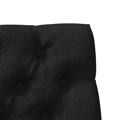 vidaXL Gepolstertes Kopfteil Schwarz 90 cm Massives Kiefernholz