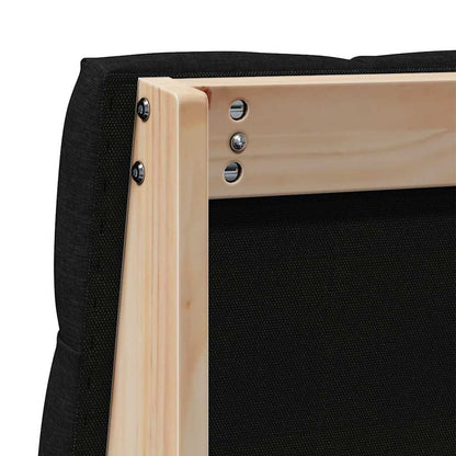 vidaXL Gepolstertes Kopfteil Schwarz 90 cm Massives Kiefernholz