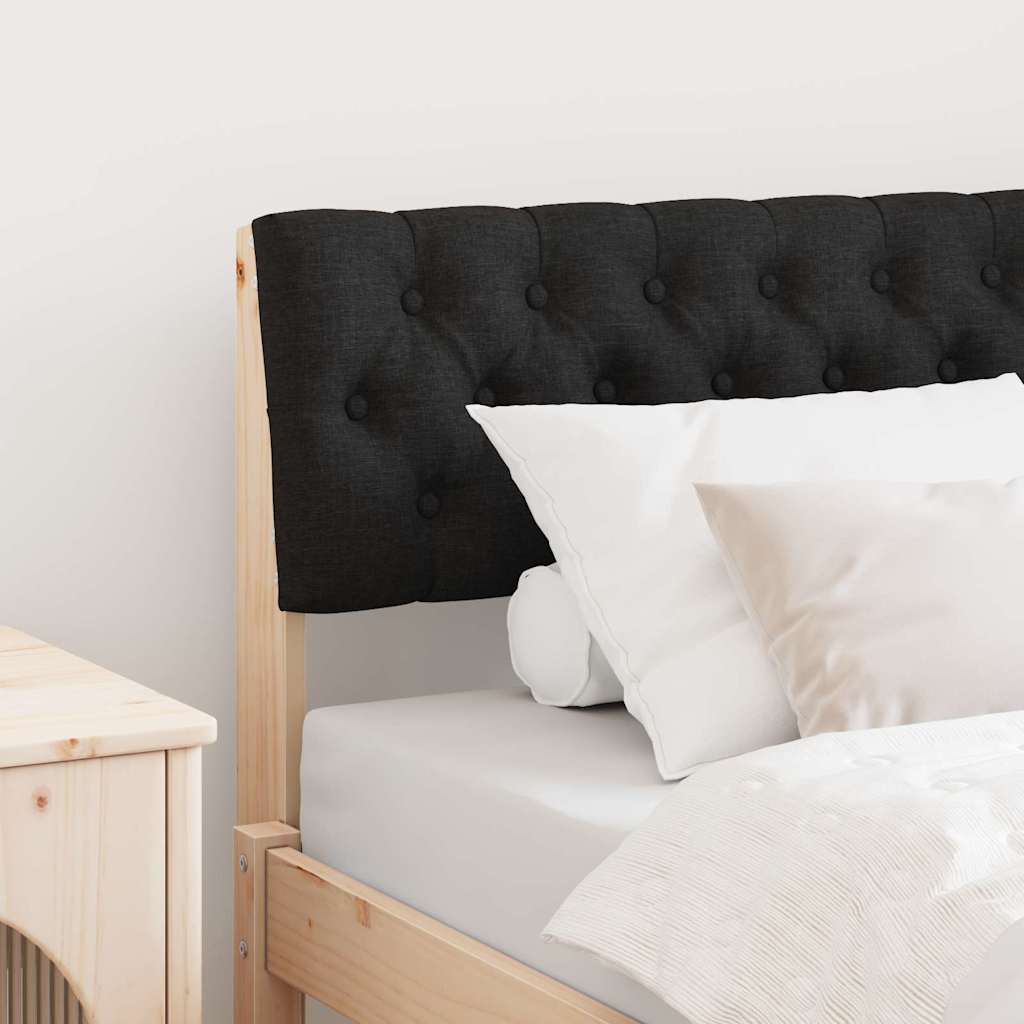vidaXL Gepolstertes Kopfteil Schwarz 90 cm Massives Kiefernholz