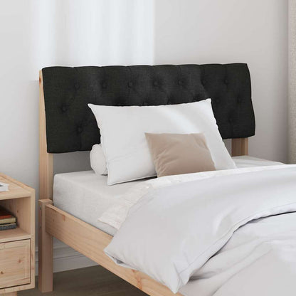 vidaXL Gepolstertes Kopfteil Schwarz 90 cm Massives Kiefernholz