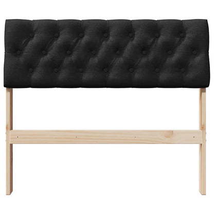 vidaXL Gepolstertes Kopfteil Schwarz 90 cm Massives Kiefernholz
