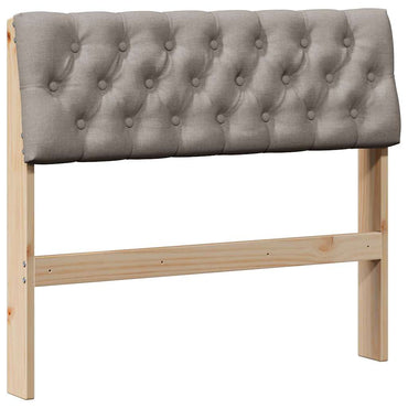vidaXL Gepolstertes Kopfteil Taupe 90 cm Massives Kiefernholz