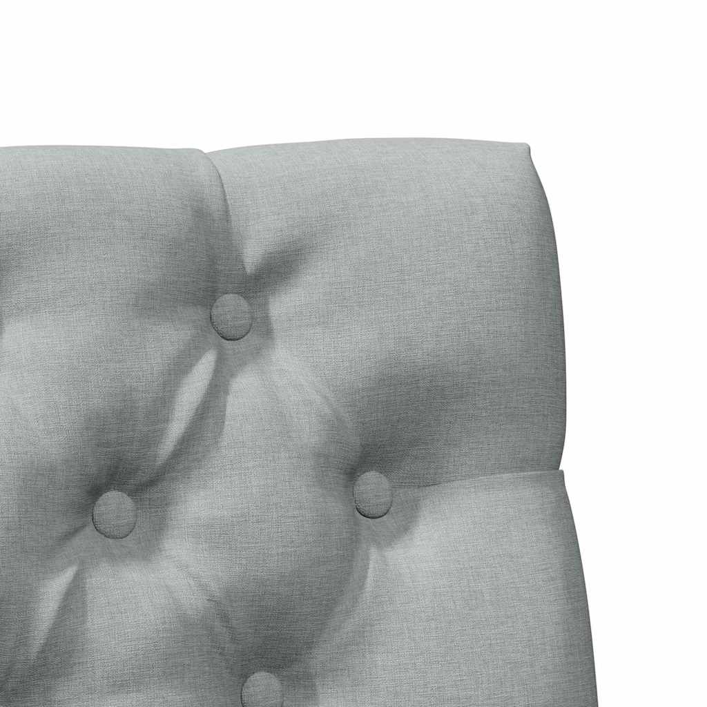 vidaXL Gepolstertes Kopfteil Hellgrau 90 cm Massives Kiefernholz