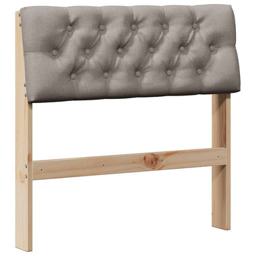 vidaXL Gepolstertes Kopfteil Taupe 80 cm Massives Kiefernholz