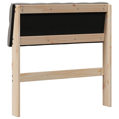 Gepolstertes Kopfteil Taupe 80 cm Massives Kiefernholz