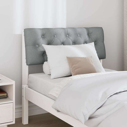 Gepolstertes Kopfteil Hellgrau 80 cm Massives Kiefernholz