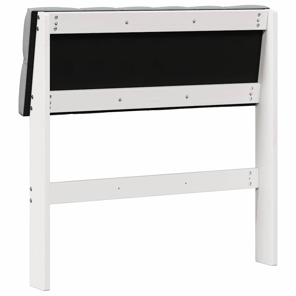 Gepolstertes Kopfteil Hellgrau 80 cm Massives Kiefernholz