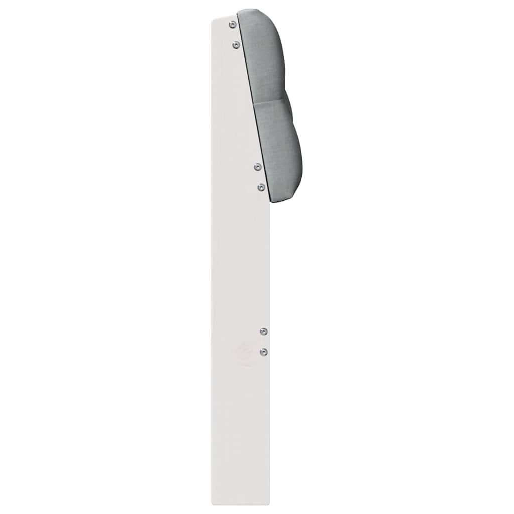 Gepolstertes Kopfteil Hellgrau 80 cm Massives Kiefernholz