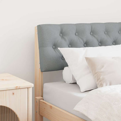 Gepolstertes Kopfteil Hellgrau 75 cm Massives Kiefernholz