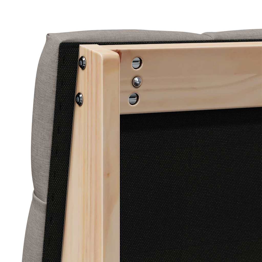 vidaXL Gepolstertes Kopfteil Taupe 75 cm Massives Kiefernholz