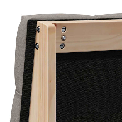 vidaXL Gepolstertes Kopfteil Taupe 75 cm Massives Kiefernholz