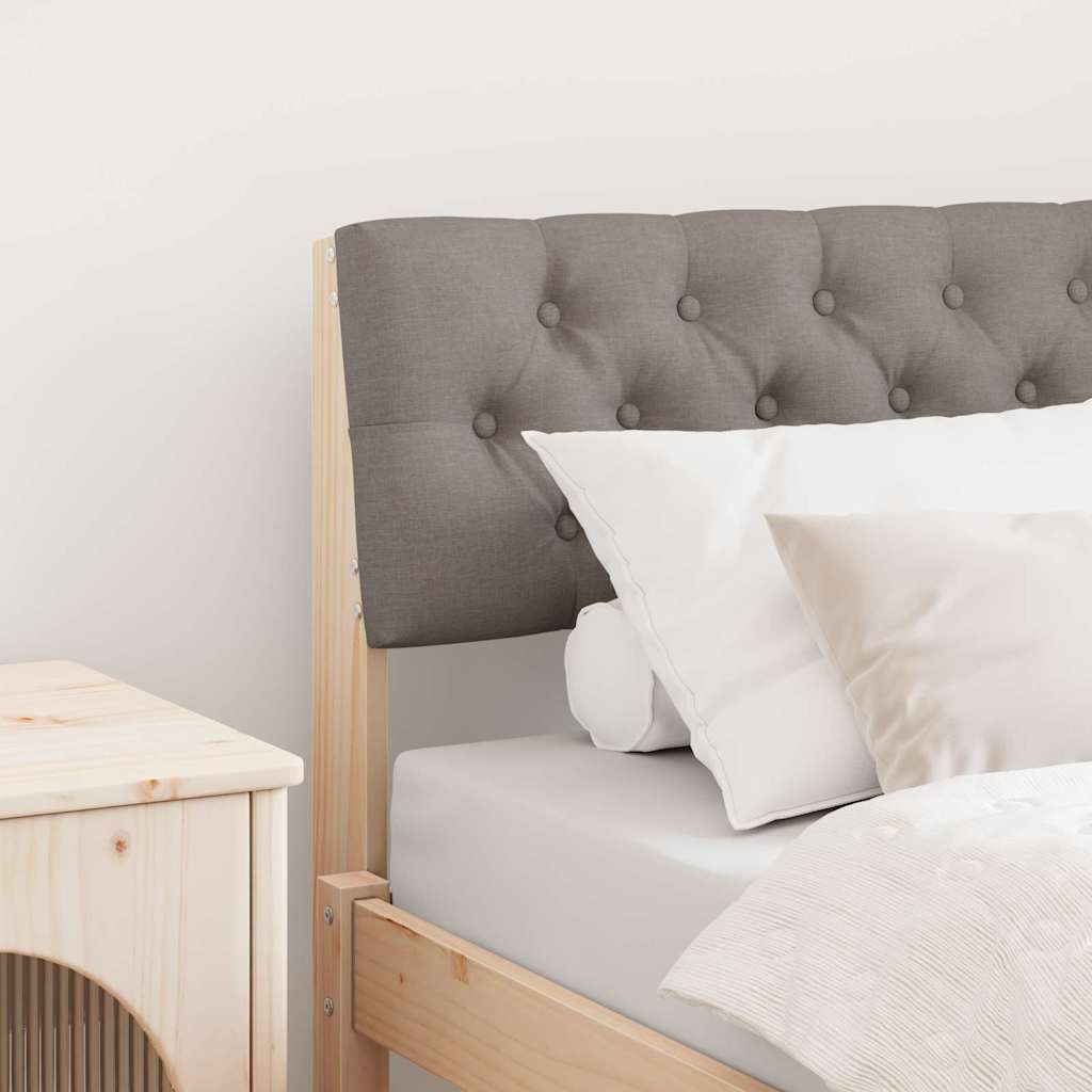vidaXL Gepolstertes Kopfteil Taupe 75 cm Massives Kiefernholz