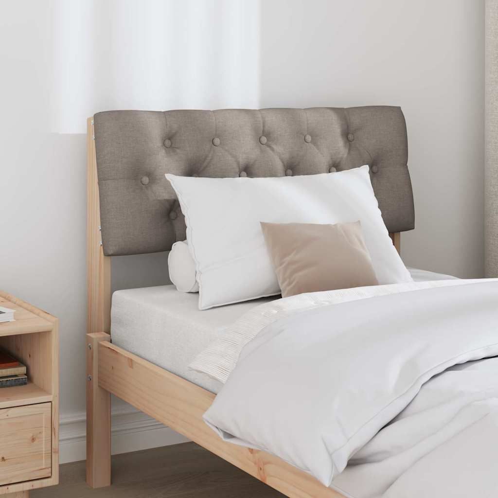 vidaXL Gepolstertes Kopfteil Taupe 75 cm Massives Kiefernholz