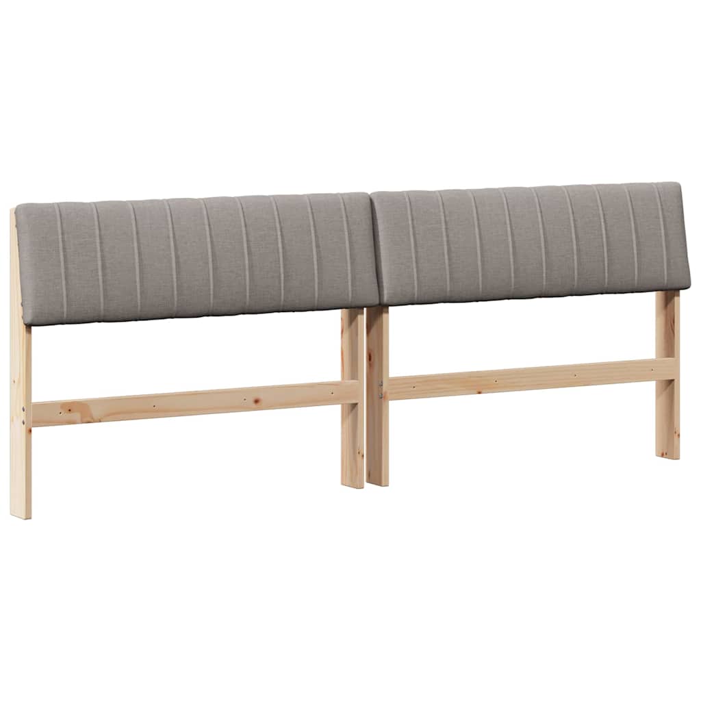 vidaXL Gepolstertes Kopfteil Taupe 200 cm Massives Kiefernholz