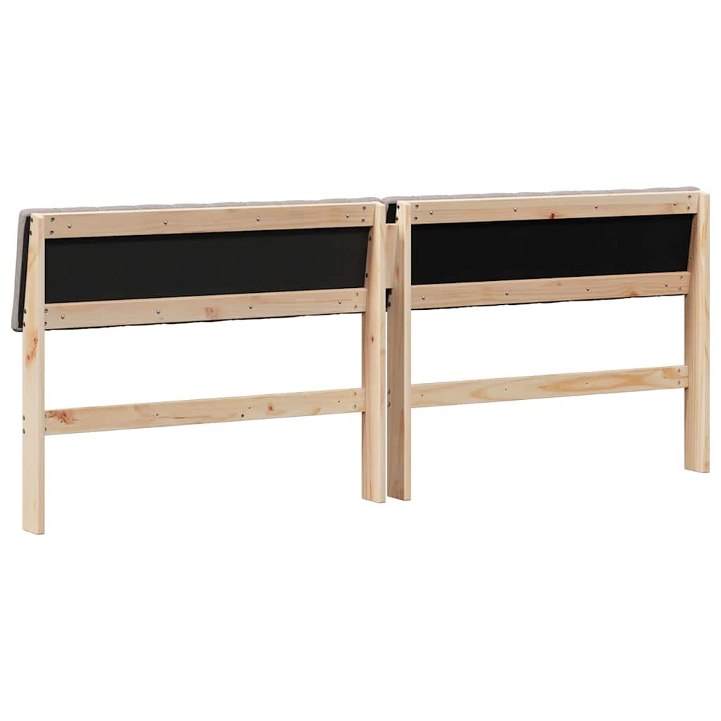 vidaXL Gepolstertes Kopfteil Taupe 200 cm Massives Kiefernholz