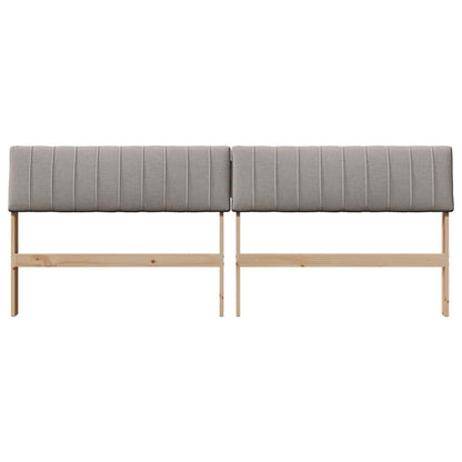vidaXL Gepolstertes Kopfteil Taupe 200 cm Massives Kiefernholz