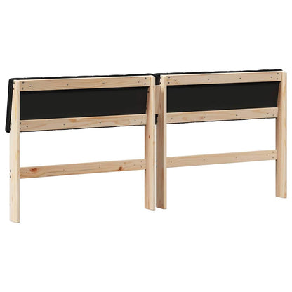 Gepolstertes Kopfteil Schwarz 180 cm Massives Kiefernholz