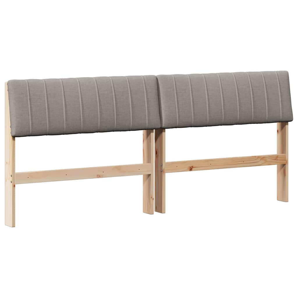 vidaXL Gepolstertes Kopfteil Taupe 180 cm Massives Kiefernholz