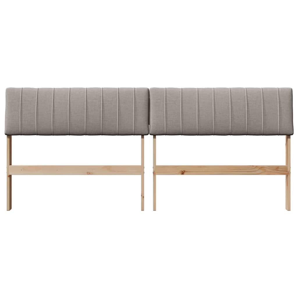 vidaXL Gepolstertes Kopfteil Taupe 180 cm Massives Kiefernholz