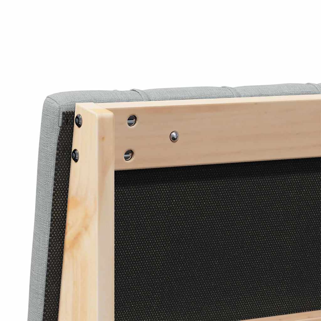 Gepolstertes Kopfteil Hellgrau 160 cm Massives Kiefernholz