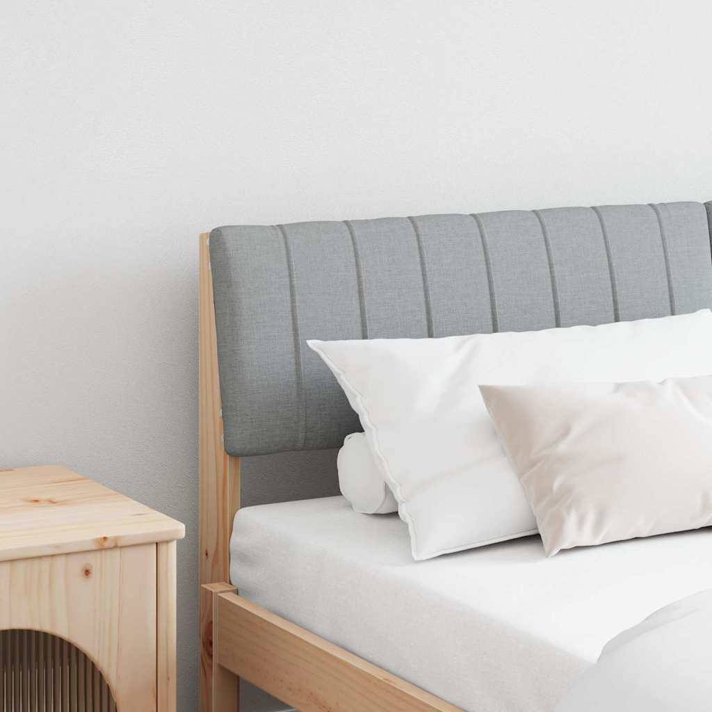 Gepolstertes Kopfteil Hellgrau 160 cm Massives Kiefernholz