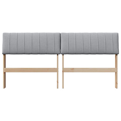 Gepolstertes Kopfteil Hellgrau 160 cm Massives Kiefernholz