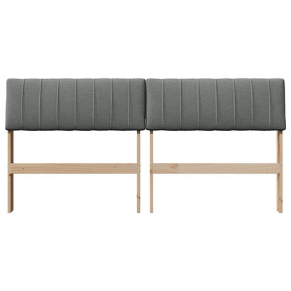 vidaXL Gepolstertes Kopfteil Dunkelgrau 160 cm Massives Kiefernholz