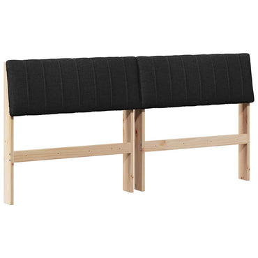 vidaXL Gepolstertes Kopfteil Schwarz 160 cm Massives Kiefernholz