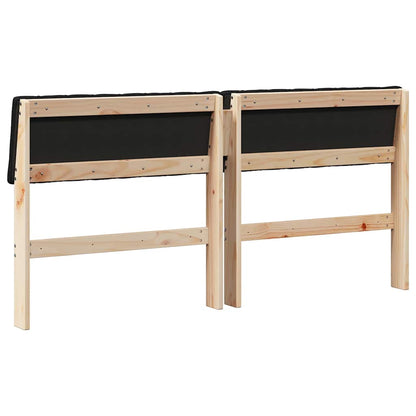 vidaXL Gepolstertes Kopfteil Schwarz 160 cm Massives Kiefernholz