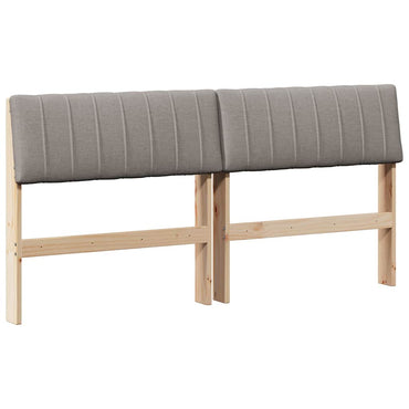 vidaXL Gepolstertes Kopfteil Taupe 160 cm Massives Kiefernholz