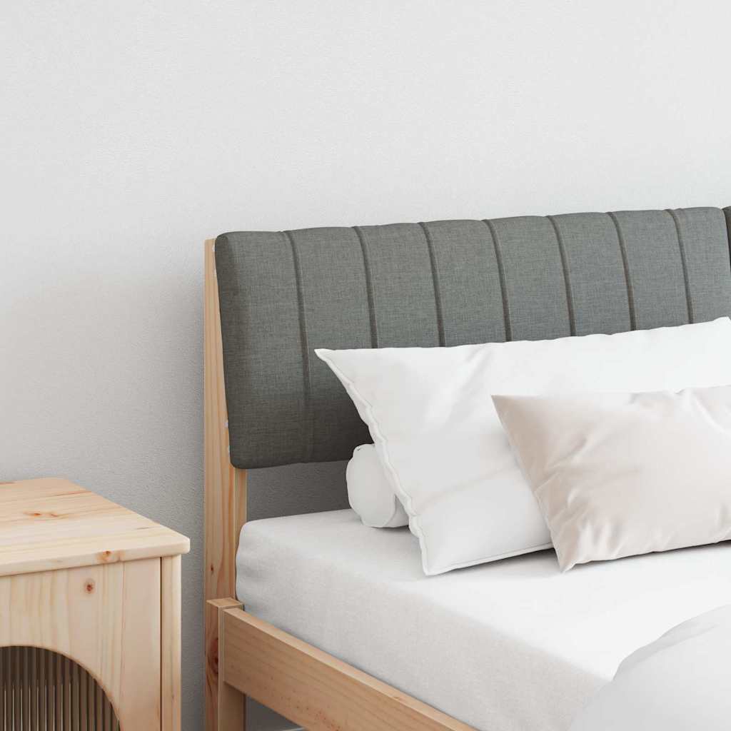 Gepolstertes Kopfteil Dunkelgrau 150 cm Massives Kiefernholz