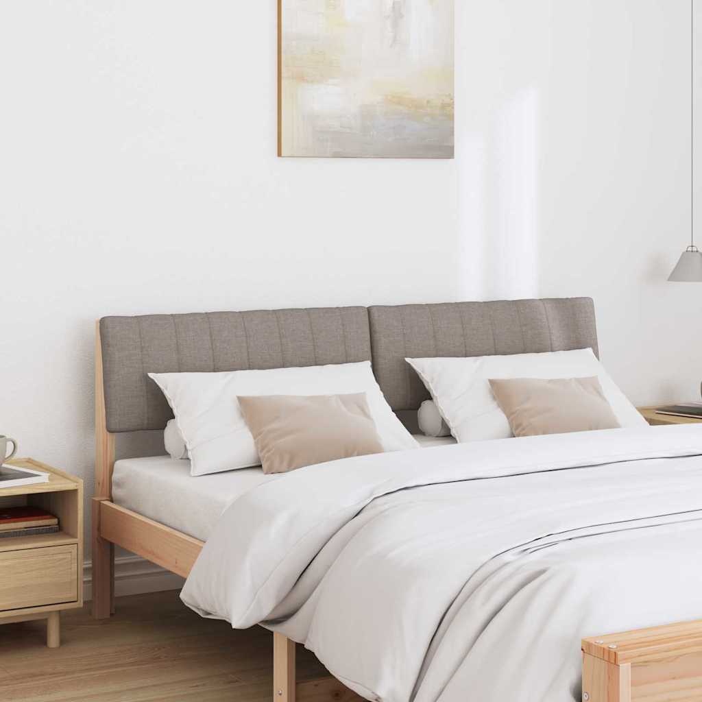 vidaXL Gepolstertes Kopfteil Taupe 150 cm Massives Kiefernholz