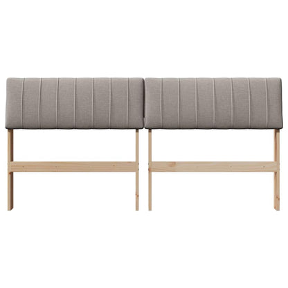 vidaXL Gepolstertes Kopfteil Taupe 150 cm Massives Kiefernholz