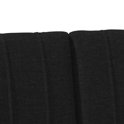 Gepolstertes Kopfteil Schwarz 140 cm Massives Kiefernholz