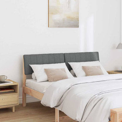 vidaXL Gepolstertes Kopfteil Dunkelgrau 135 cm Massives Kiefernholz