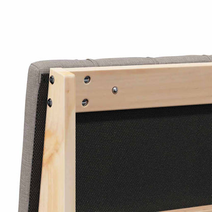 vidaXL Gepolstertes Kopfteil Taupe 135 cm Massives Kiefernholz