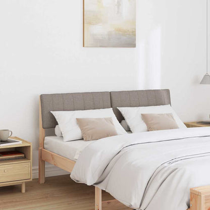 vidaXL Gepolstertes Kopfteil Taupe 135 cm Massives Kiefernholz