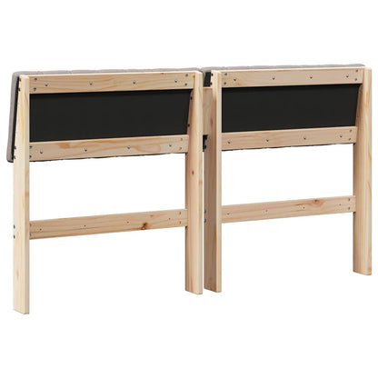 vidaXL Gepolstertes Kopfteil Taupe 135 cm Massives Kiefernholz