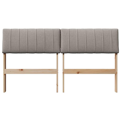 vidaXL Gepolstertes Kopfteil Taupe 135 cm Massives Kiefernholz