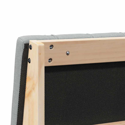 Gepolstertes Kopfteil Hellgrau 100 cm Massives Kiefernholz