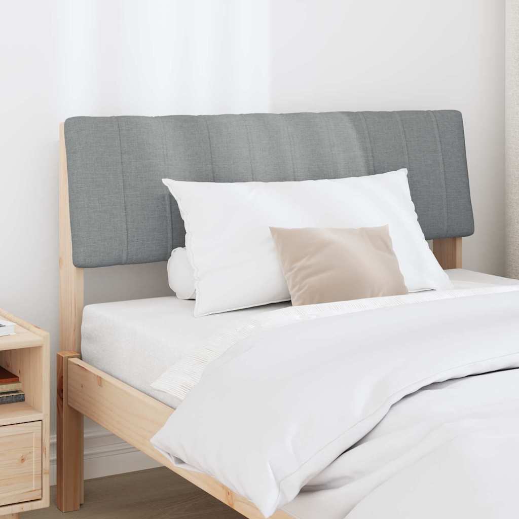 Gepolstertes Kopfteil Hellgrau 100 cm Massives Kiefernholz