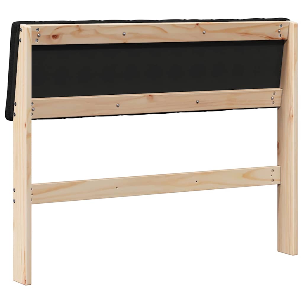 Gepolstertes Kopfteil Schwarz 100 cm Massives Kiefernholz