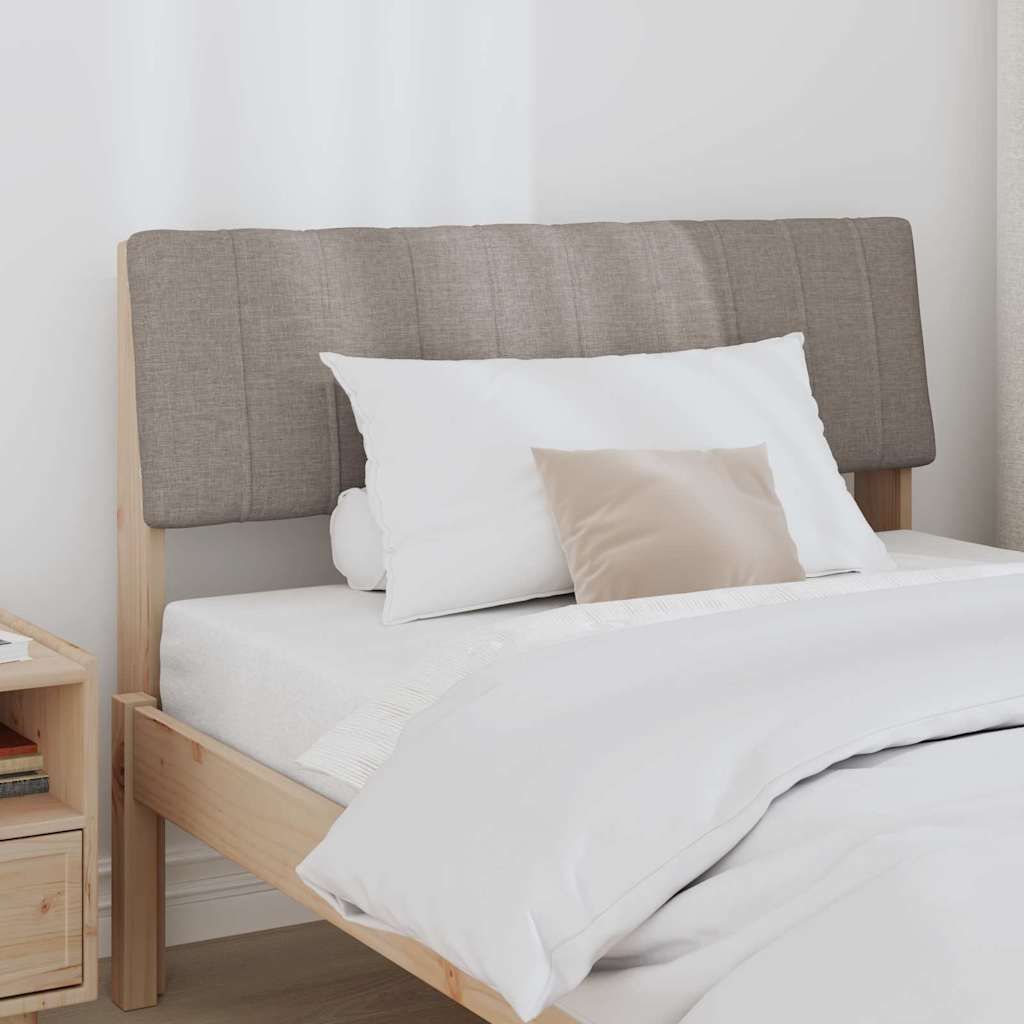 vidaXL Gepolstertes Kopfteil Taupe 100 cm Massives Kiefernholz
