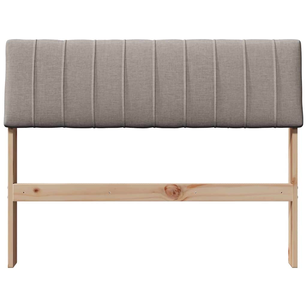 vidaXL Gepolstertes Kopfteil Taupe 100 cm Massives Kiefernholz