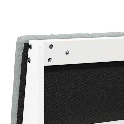 Gepolstertes Kopfteil Hellgrau 100 cm Massives Kiefernholz