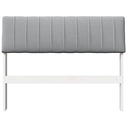 Gepolstertes Kopfteil Hellgrau 100 cm Massives Kiefernholz